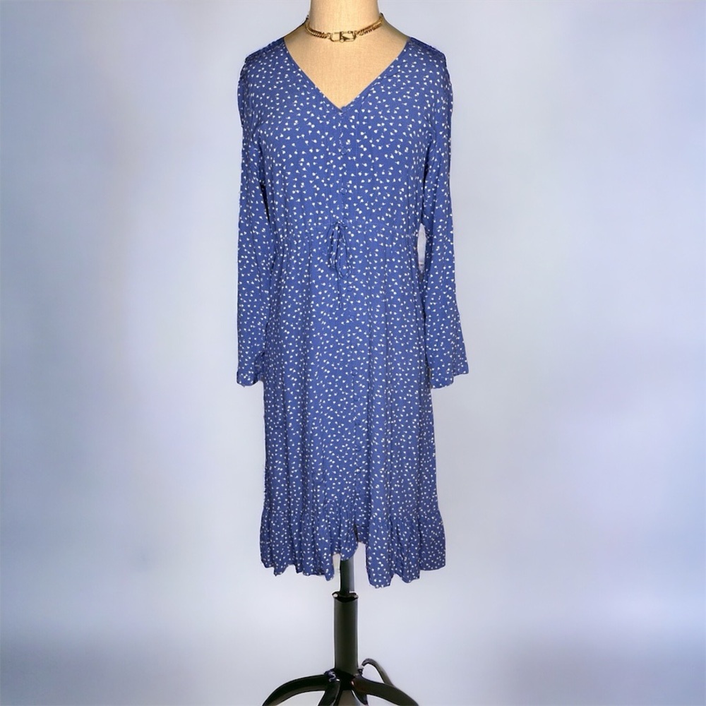 Rails Long Sleeve Midi Print Dress. Size Medium. - image 2